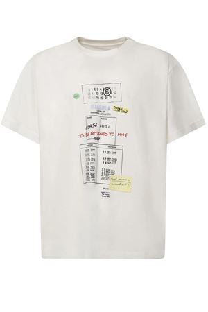 T-shirt in jersey di cotone bianco MM6 MAISON MARGIELA | SH0GC0070M20170101